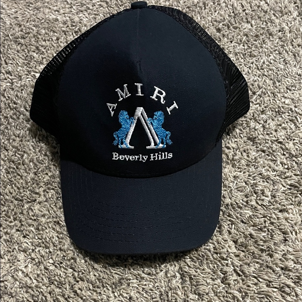 AMIRI Navy and Black Trucker Hat